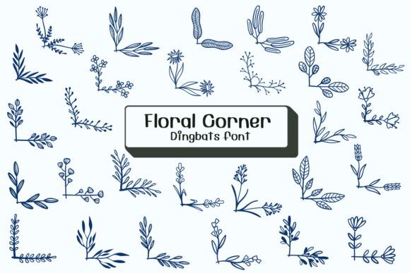 Floral Corner Font