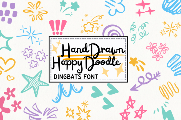 Hand Drawn Happy Doodle Font