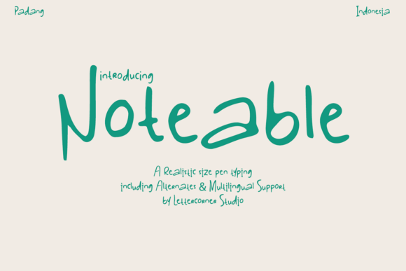 Noteable: A Handwritten Font for Social Campaigns