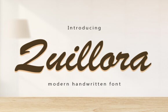 Quillora: A Handwritten Script Font