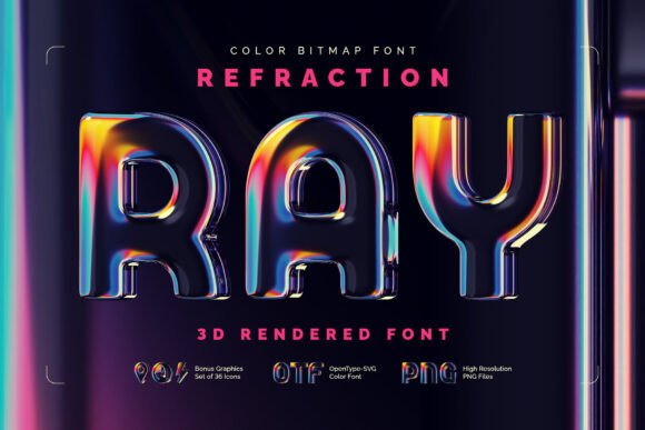 Refraction Ray Font for Creative Brands