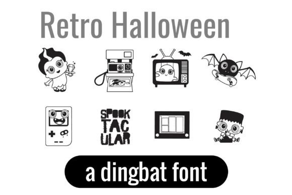 Retro Halloween Dingbats Font
